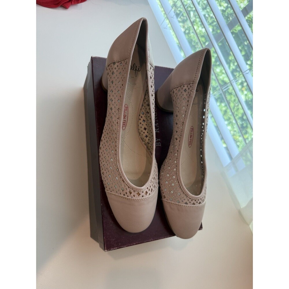 Amalfi By Rangoni VTG Pink Pillow Feel Closed Toe Heels Sz 9